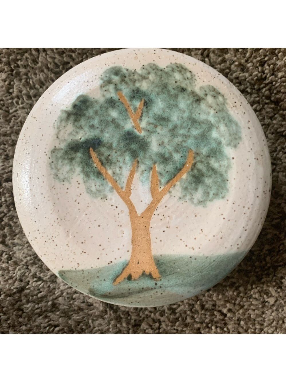 Salt Glazed Stoneware Set of 2 Crocks "Tree" Design - Picture 3 of 7